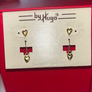 HUGO Gold Heart Earring Set, 90’s #vintage #love #valentine #90’s